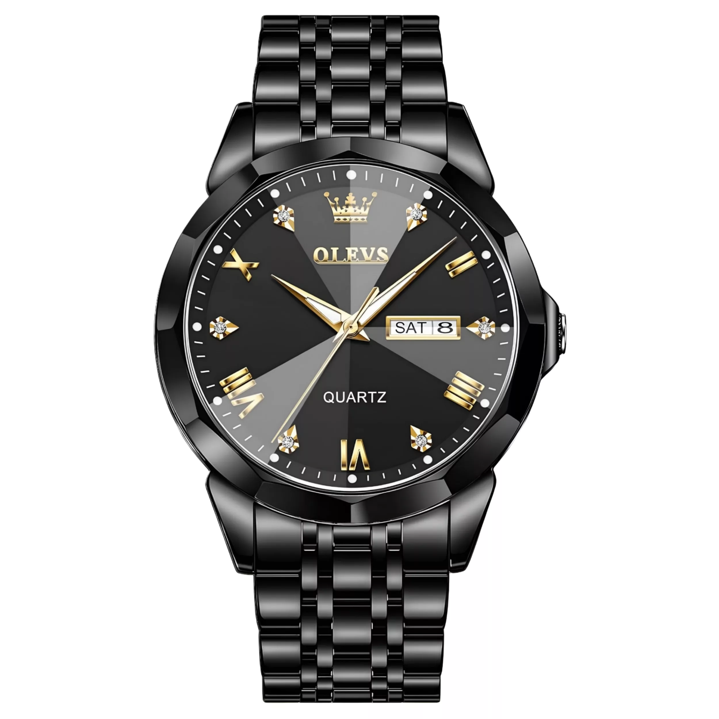 ساعت مچی عقربه‌ای کوارتز مردانه اُ لِوز مدل کلاسیک دی دیت بند استیل طرح بافت کد ۱.۱