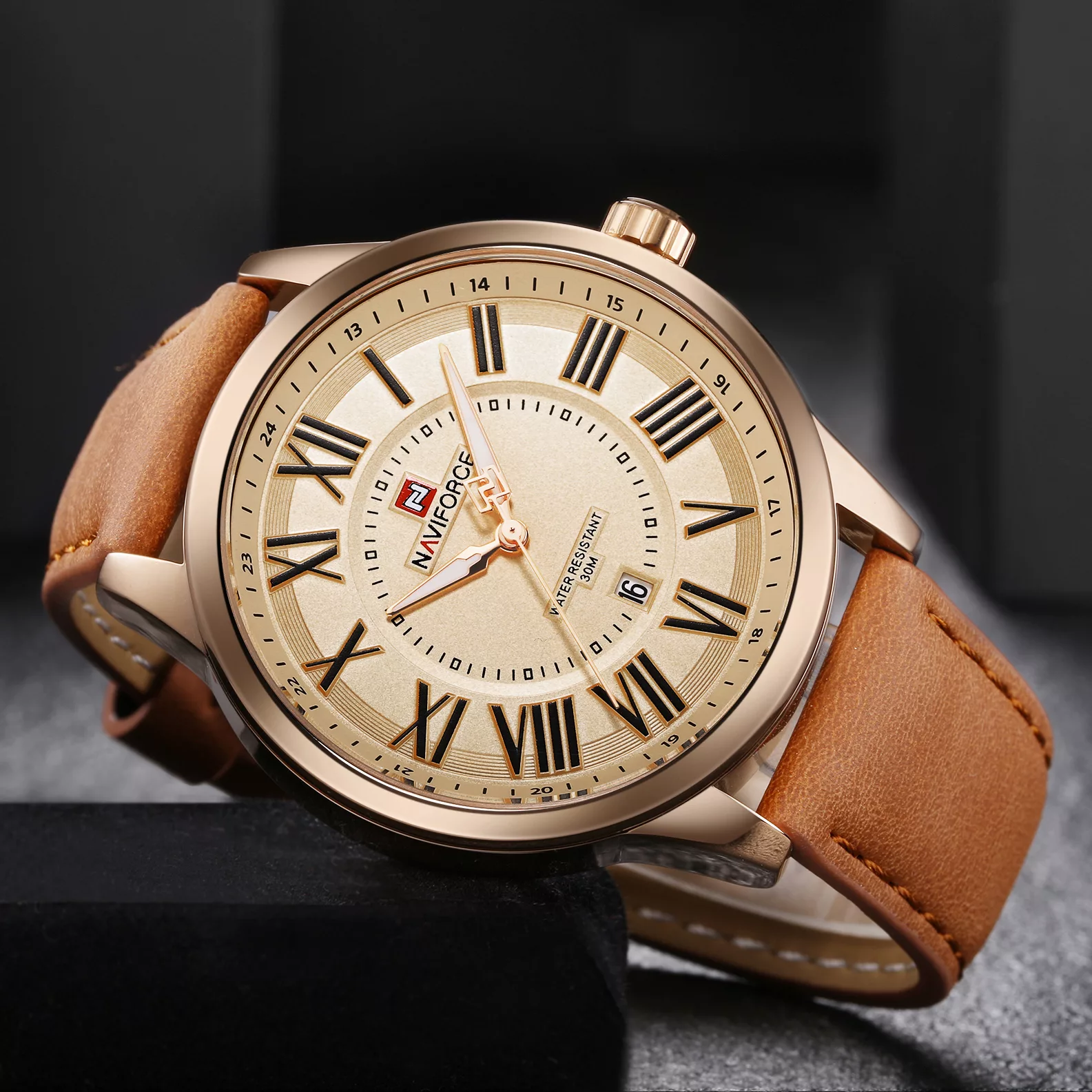 ساعت مچی عقربه ای مردانه نیوی فورس مدل NF9126 RG-RG-BN