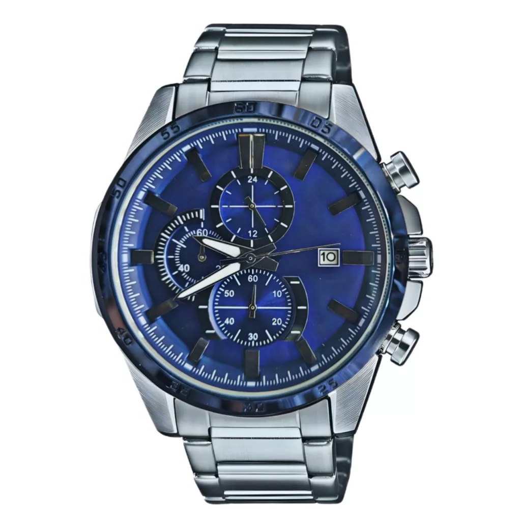 ساعت مچی عقربه‌ای کوارتز مردانه مدل سه موتور فعال کورنوگراف کلاسیک کد 102