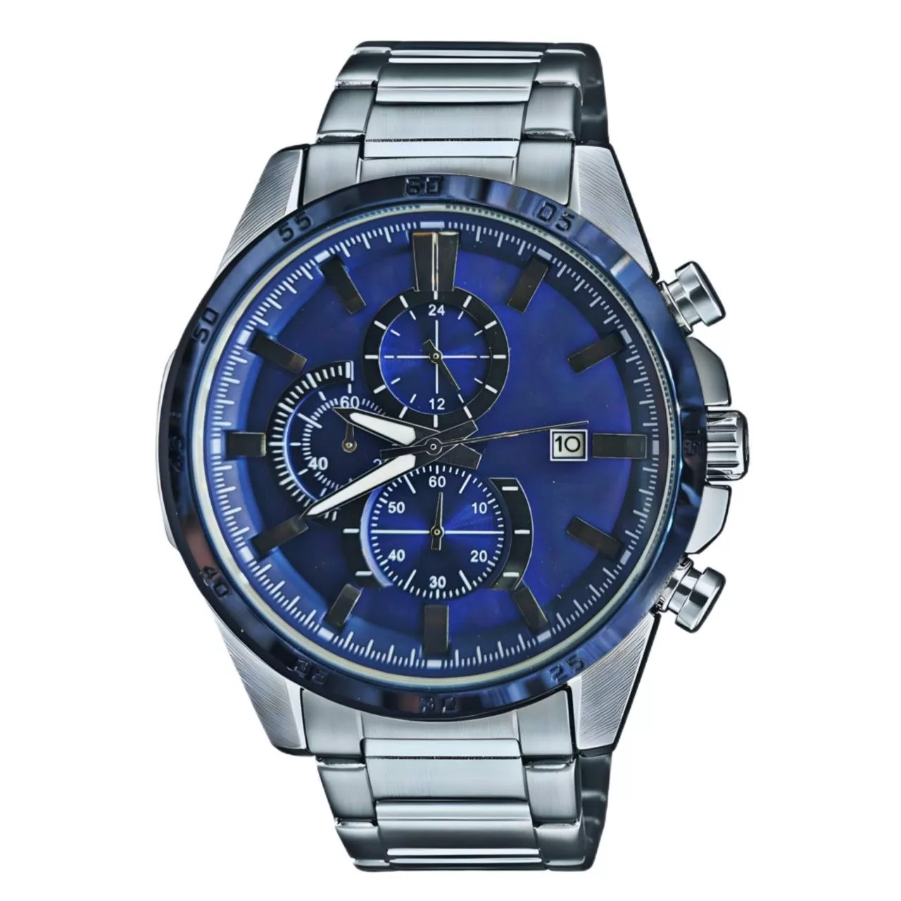 ساعت مچی عقربه‌ای کوارتز مردانه مدل سه موتور فعال کورنوگراف کلاسیک کد 102