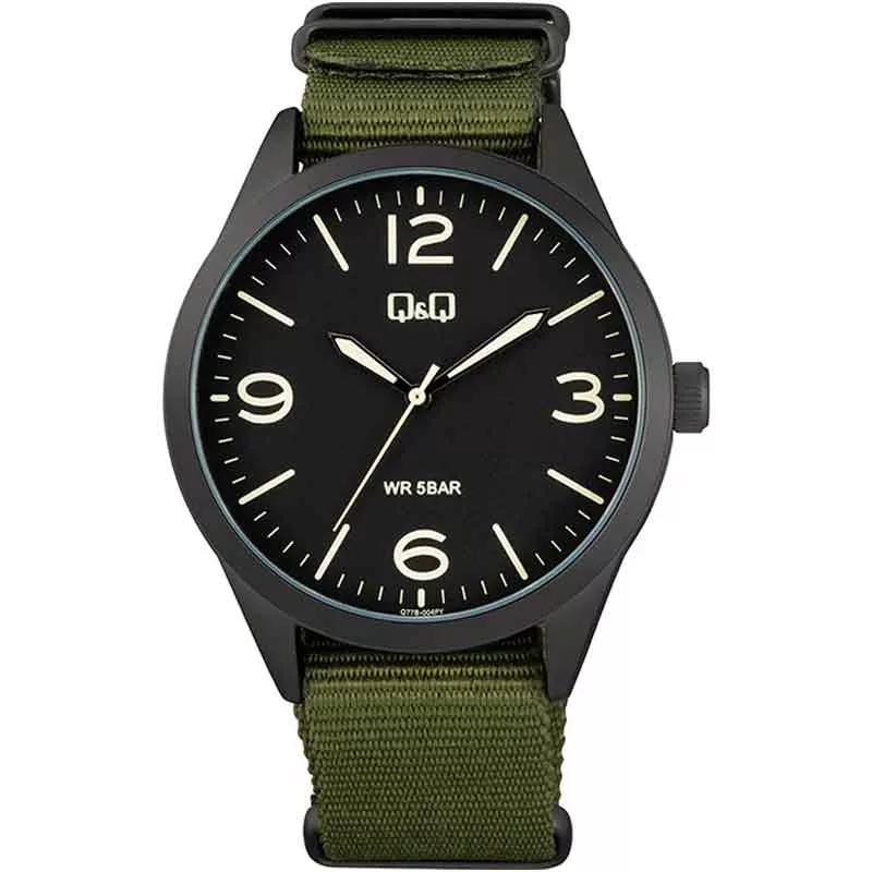 ساعت مچی عقربه‌ای مردانه کوارتز کیو اند کیو مدل 77B-004PY