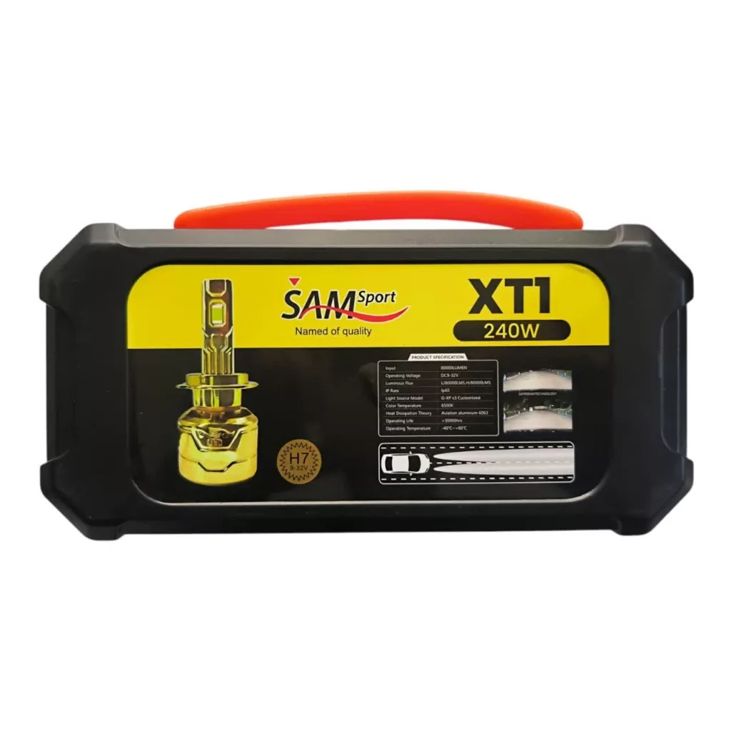 لامپ هدلایت سام مدل XT1 پایه h7 بسته دو عددی