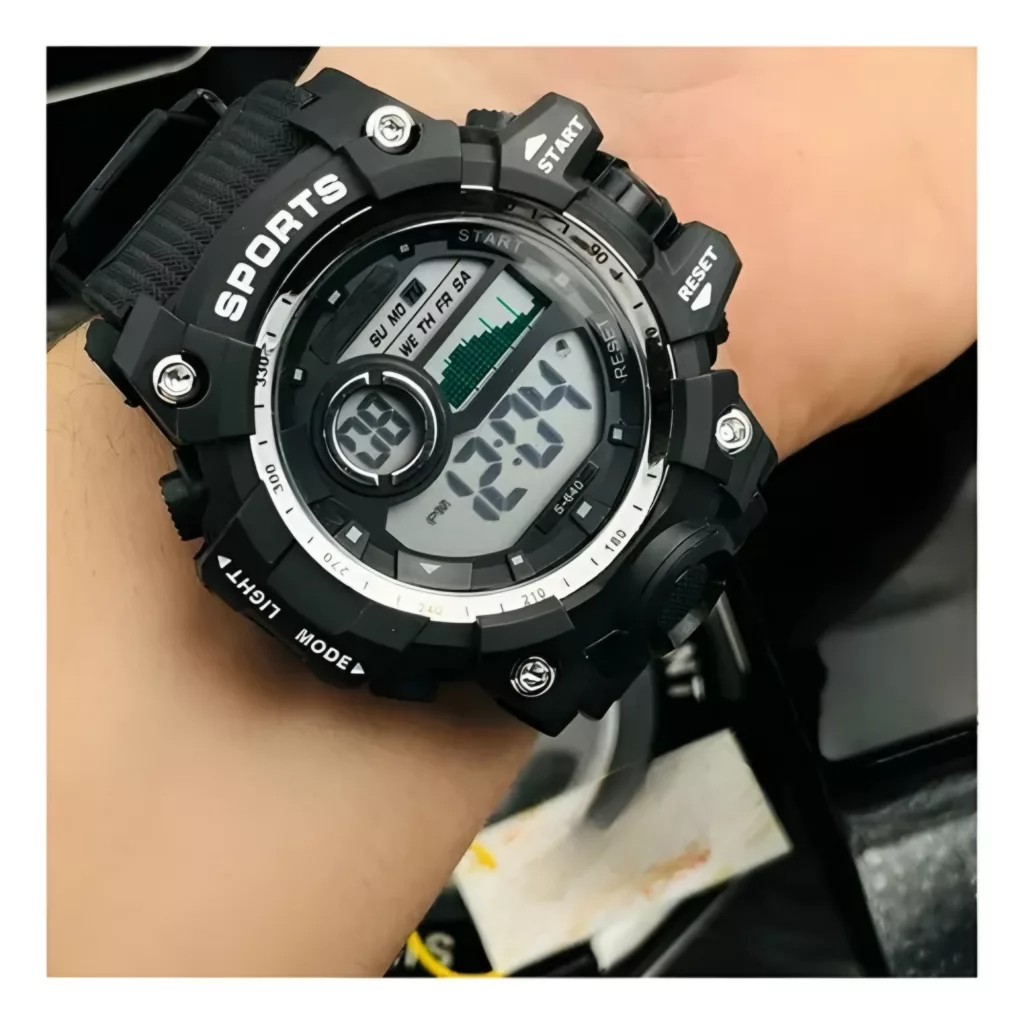 ساعت مچی دیجیتال مدل تک زمانه بند پیو کرنوگراف کد ۱