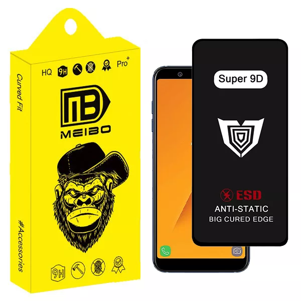 محافظ صفحه نمایش میبو مدل Super 9D Pro مناسب برای گوشی موبایل سامسونگ galaxy a6 plus / j6 plus
