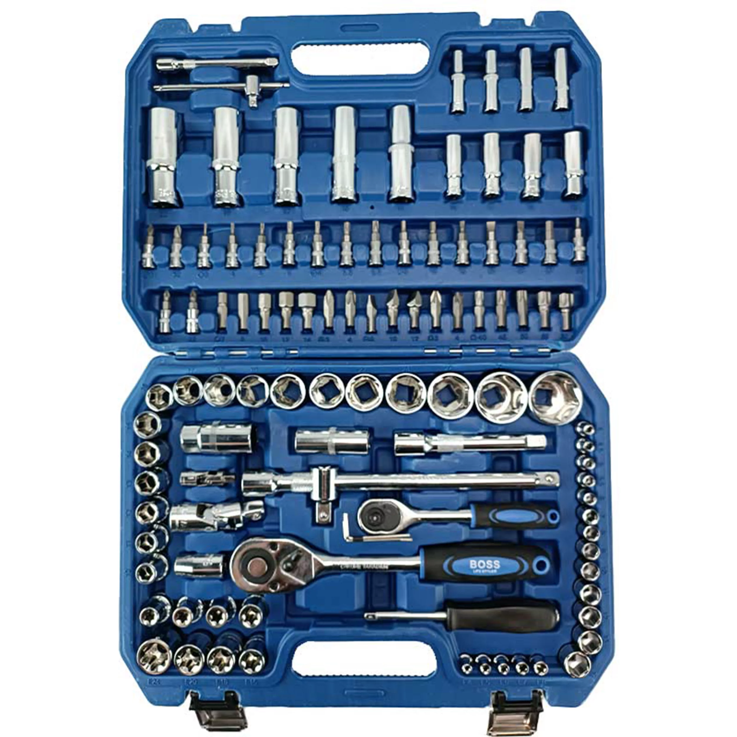 آچار بکس صنعتی باس مدل BS-108PCS مجموعه 108 عددی آچار بکس صنعتی باس مدل BS-108PCS مجموعه 108 عددی