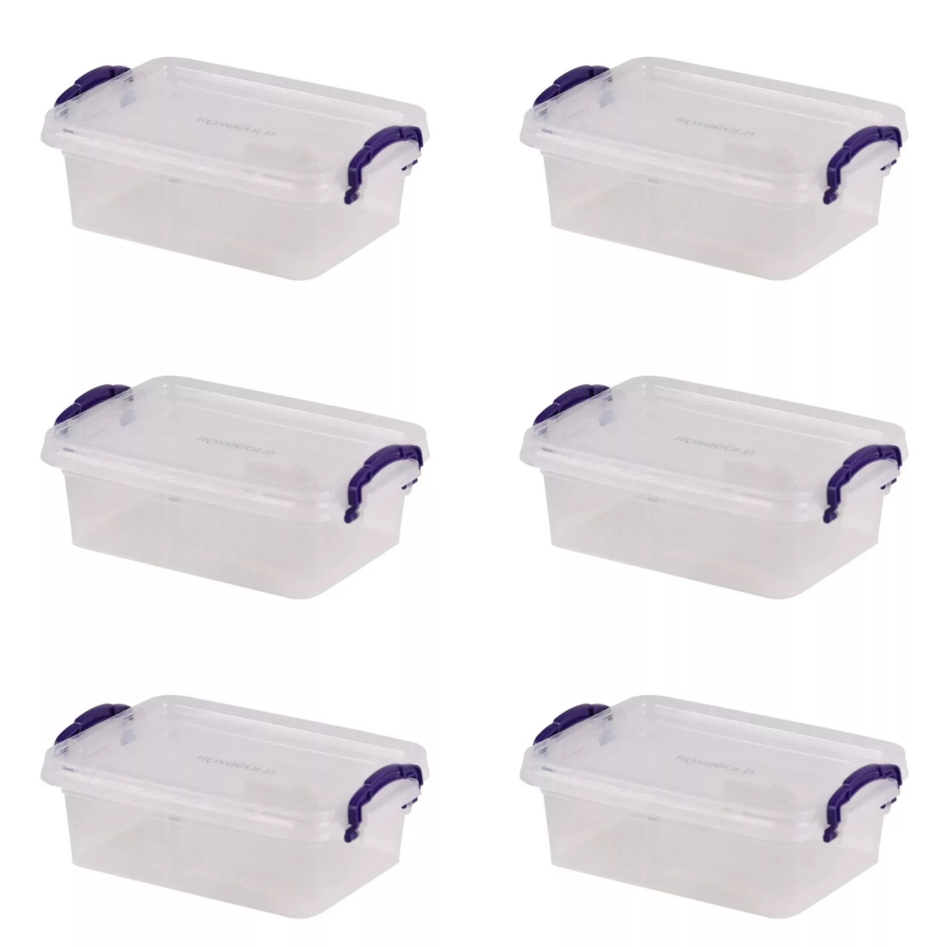 ظرف نگهدارنده رزگلد مدل فریزری قفلی كد 2000cc بسته 6 عددی