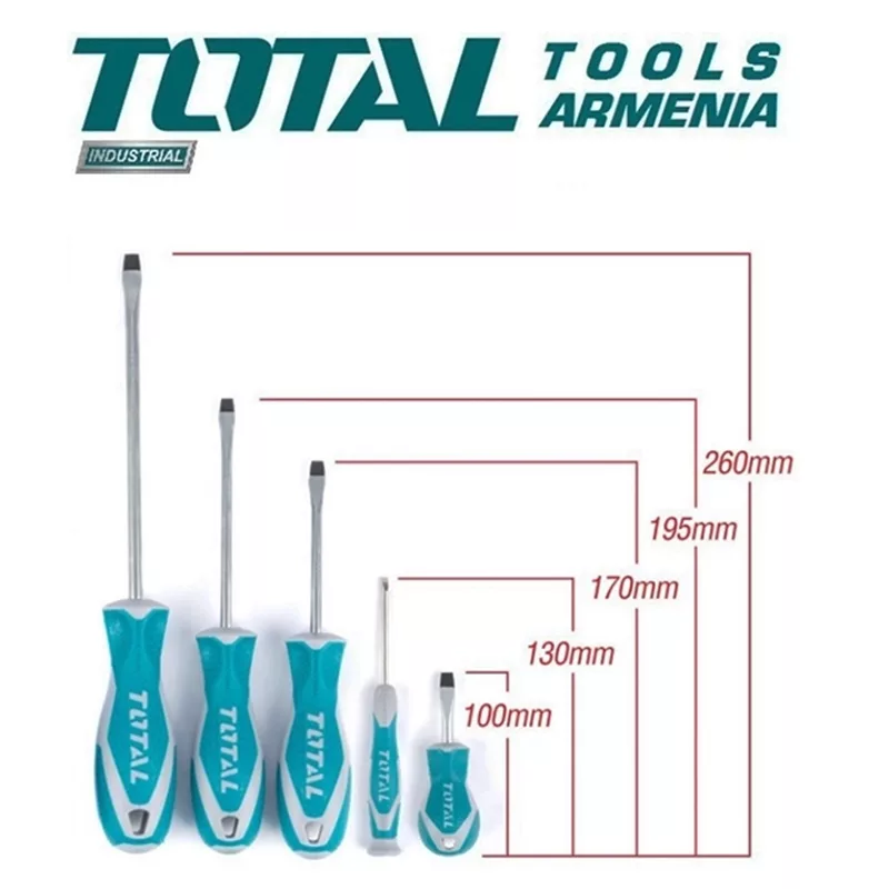 پیچ گوشتی توتال مدل THT-250618 مجموعه 18 عددی