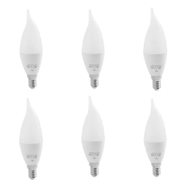لامپ ال ای دی 7 وات آتروسا مدل اشکی پایه E14 مجموعه 6 عددی