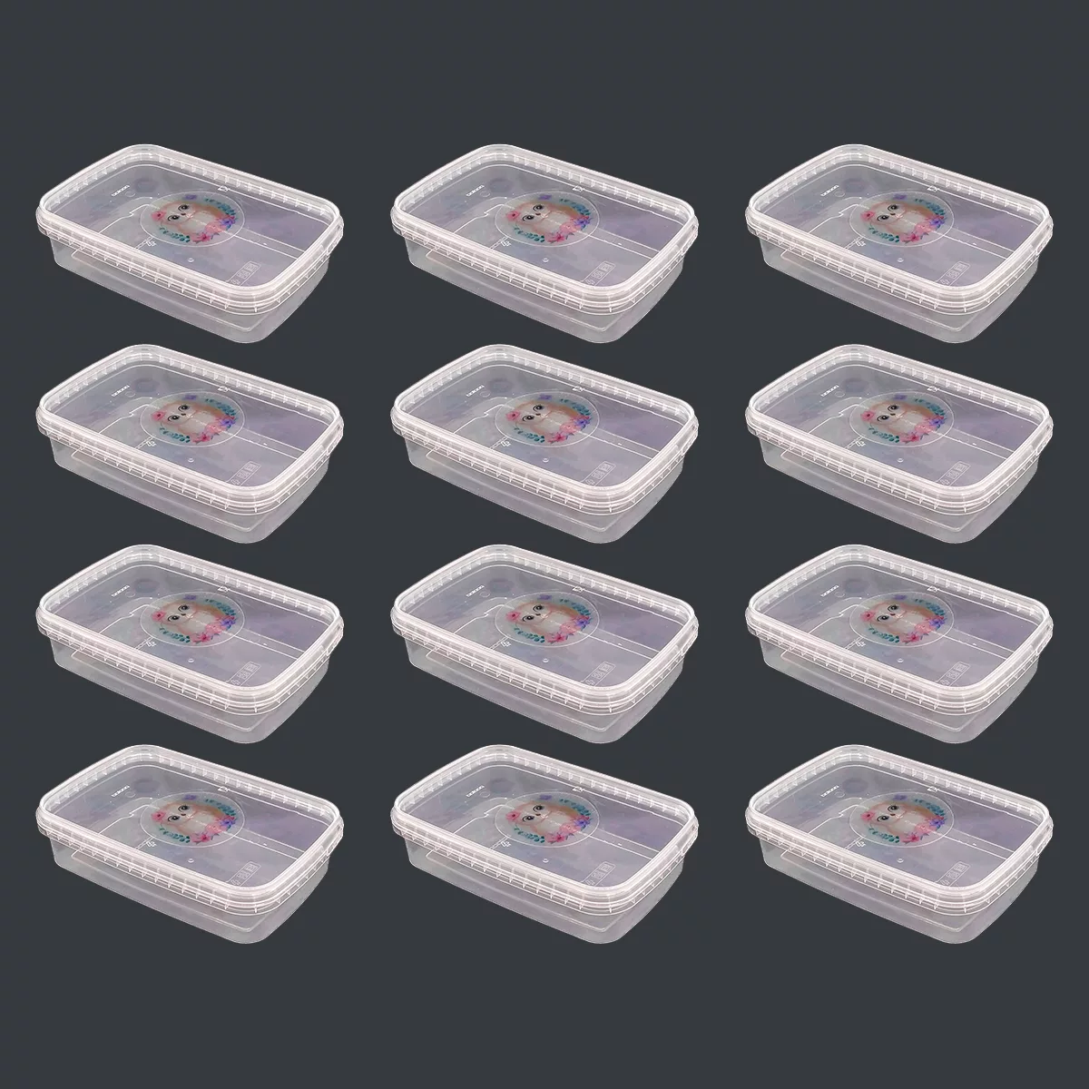 ظرف نگهدارنده مدل فریزری طرح جغد کد 700cc بسته 12 عددی