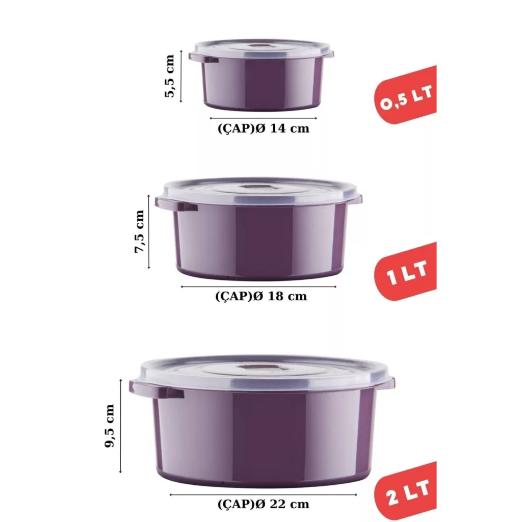 ظرف نگهدارنده مدل مایکروویوی و یخچالی مجموعه 3 عددی