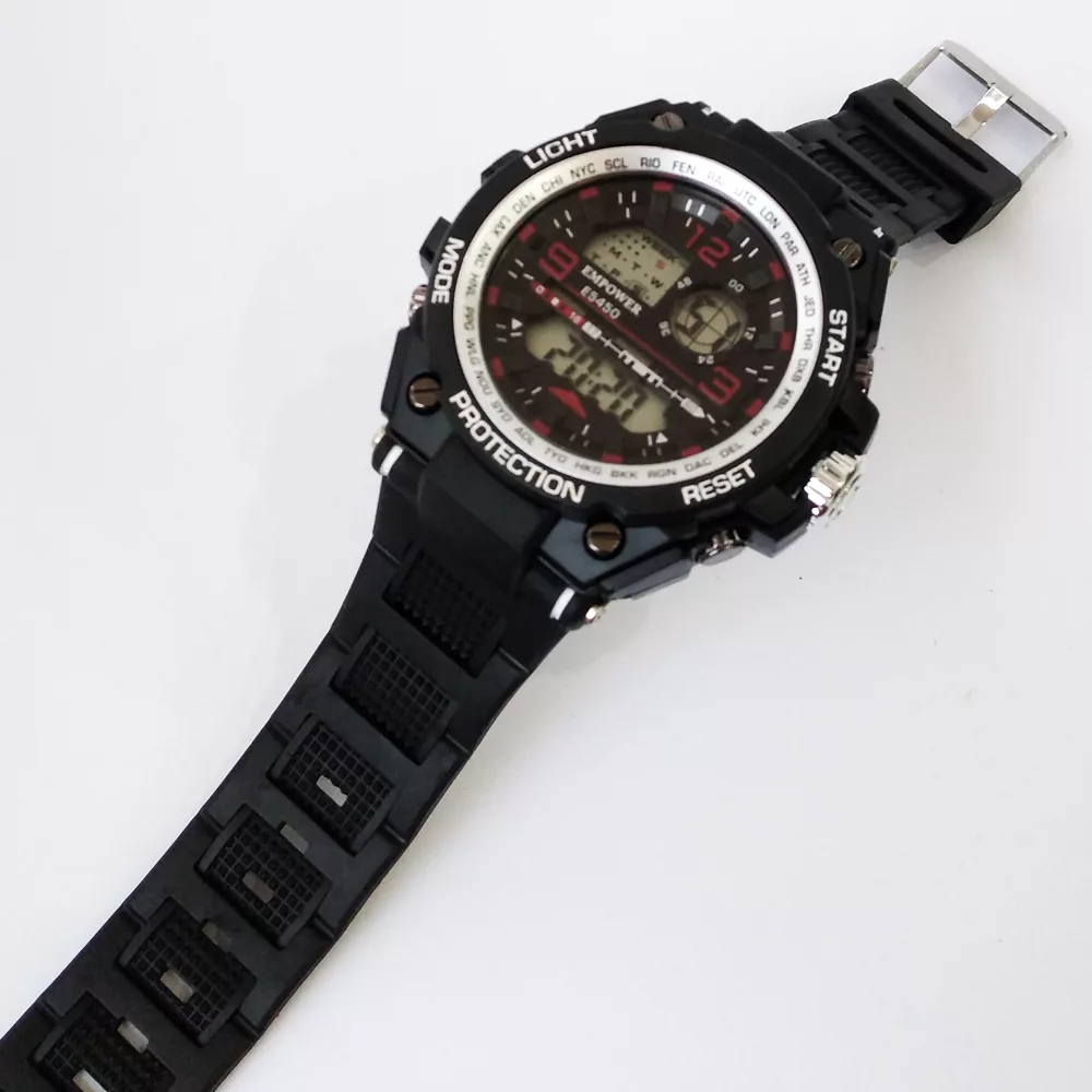 ساعت مچی دیجیتال مردانه مدل اسپورت چراغدار کرنومتردار