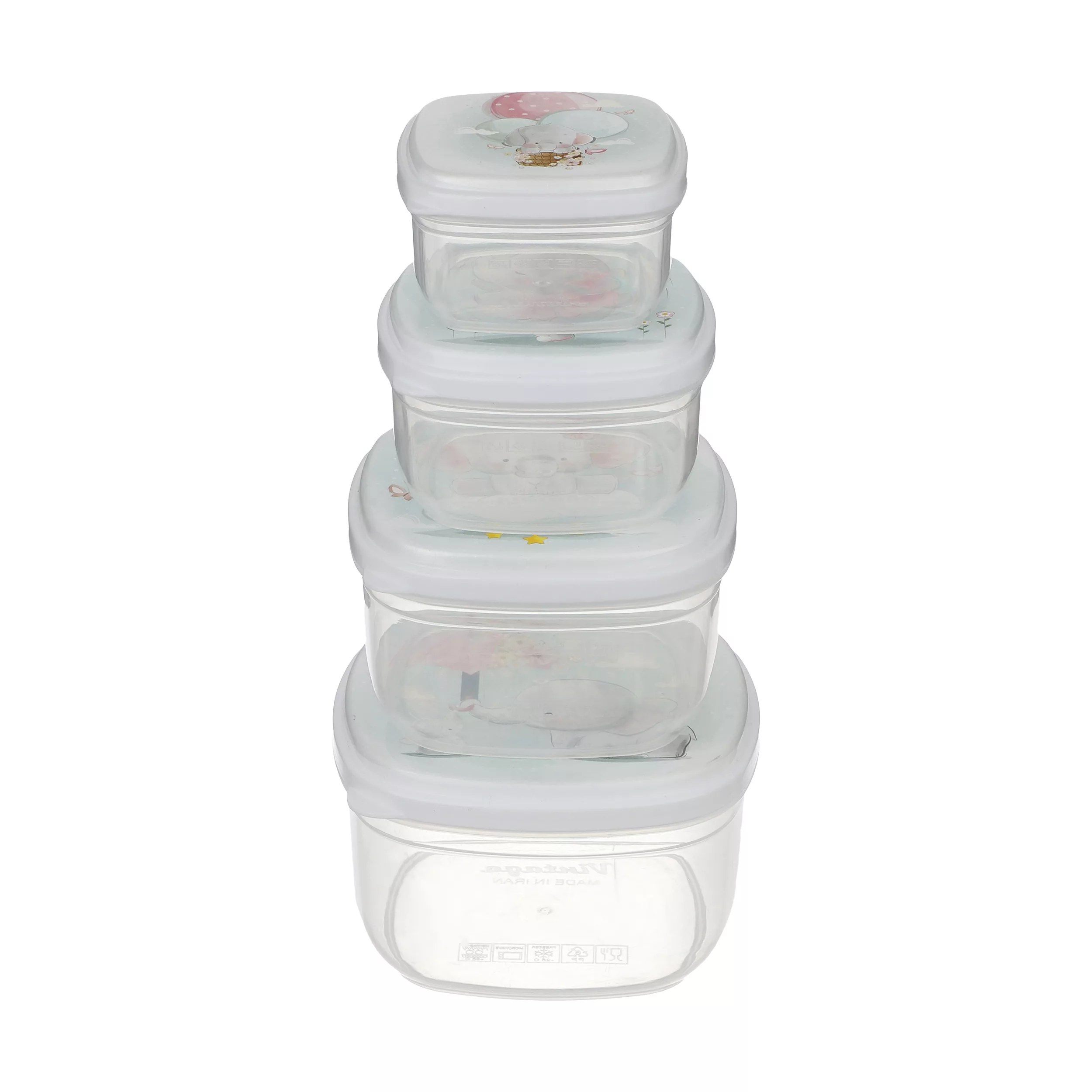 ظرف نگهدارنده وینتج طرح فیل مدل VNP035 مجموعه 4 عددی