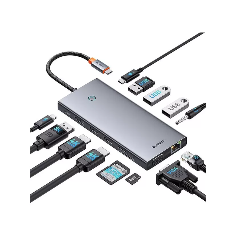 هاب 13 پورت USB-C باسئوس مدل BS-OH119
