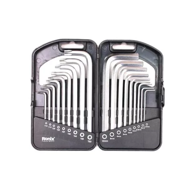 مجموعه 18 عددی آچار آلن و ستاره ای رونیکس مدل RX-2051