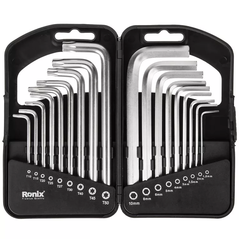 آچار آلن و ستاره ای رونیکس مدل 2051HEX-KEY مجموعه 18 عددی