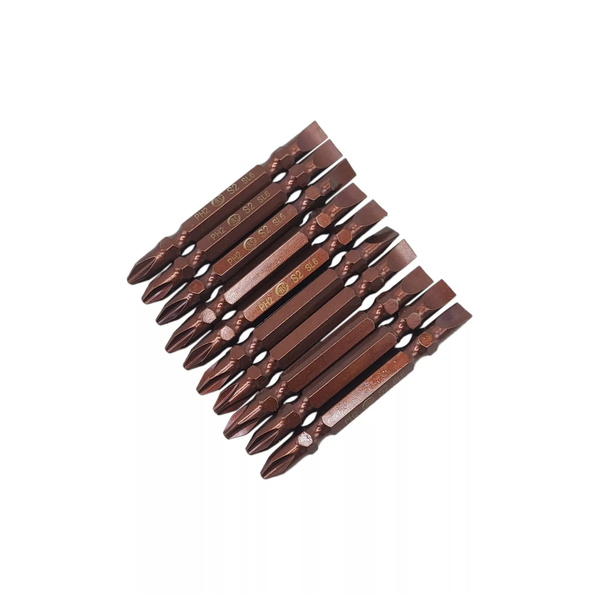 سری پیچ گوشتی یک سر چهارسو یک سر دو سو مدل 10PS بسته 10 عددی