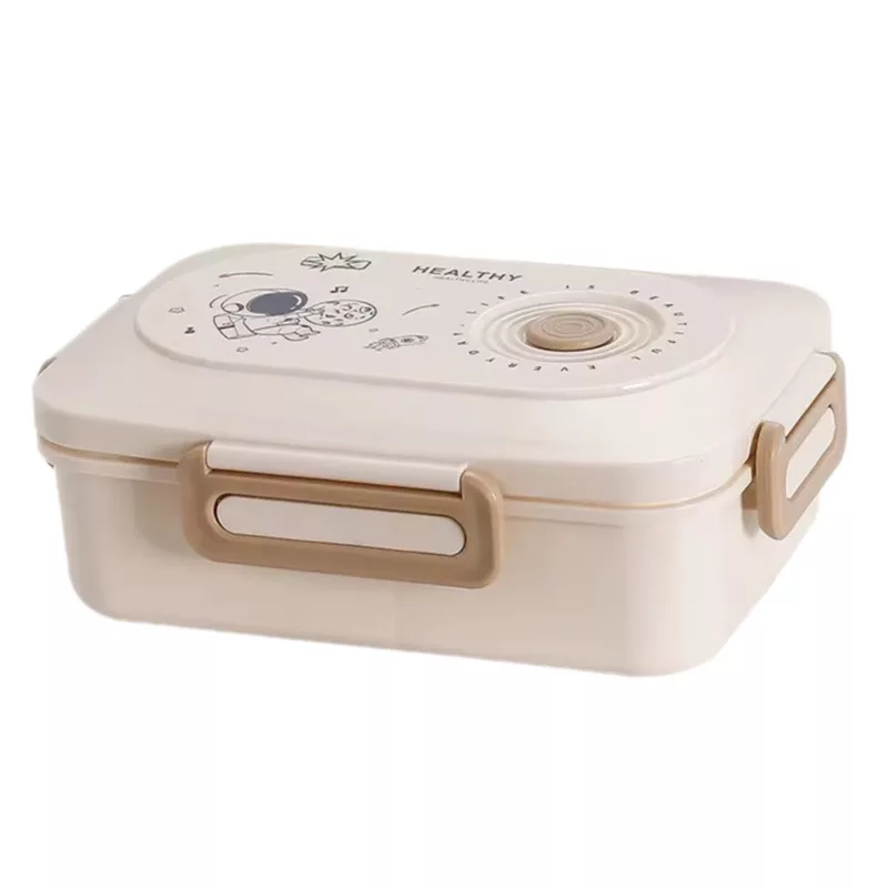 ظرف غذا طرح فضانورد مدل Healthy به همراه قاشق و چنگال