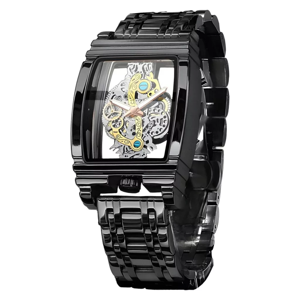 ساعت مچی عقربه‌ای کوارتز مردانه مدل پشت شیشه‌ای موتور پیدا کد 102