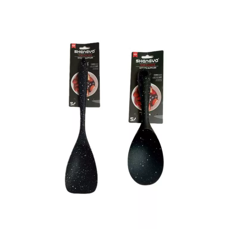 سرویس کفگیر و ملاقه ۲ پارچه شنگیا مدل سیلیکونی کهکشانی New 66