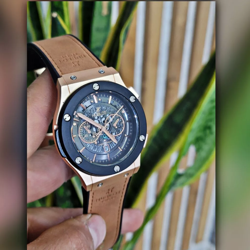 ساعت مچی عقربه‌ای مردانه  مدل اسکلتون رینگدار grroz