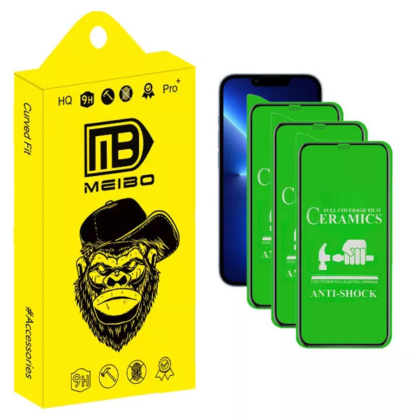 محافظ صفحه نمایش سرامیکی میبو مدل NEW مناسب برای گوشی موبایل اپل IPHONE 13 PROMAX بسته سه عددی