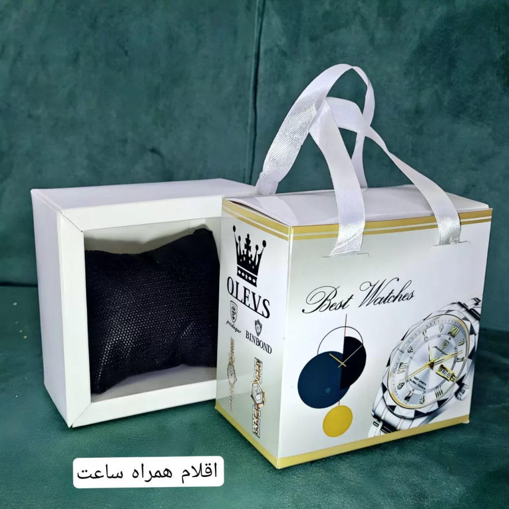 ساعت مچی عقربهای کوارتز مردانه بین باند مدل ریز بافت نگینی کد 003