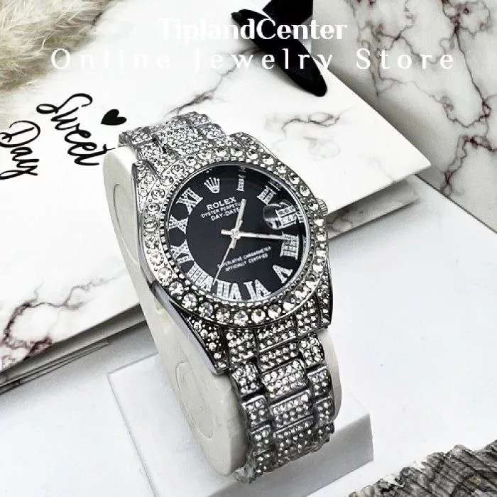 ساعت مچی عقربه‌ای مردانه  مدل فول نگین 02