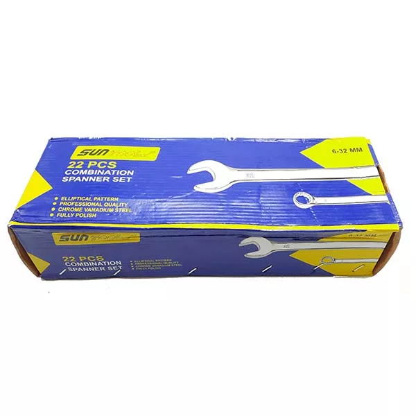 مجموعه 22 عددی آچار یکسر تخت و یکسر رینگی سان تولز  مدل 6-32