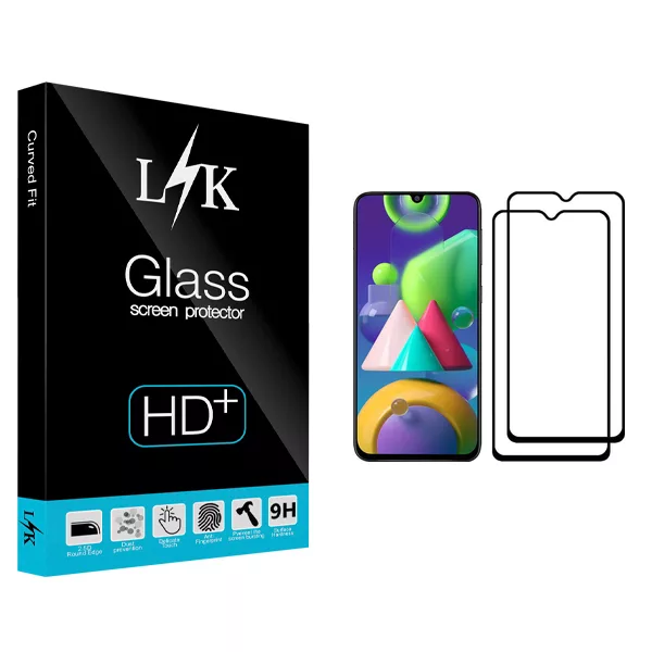 محافظ صفحه نمایش ال کی مدل +HD مناسب برای گوشی موبایل سامسونگ Galaxy M21 بسته دو عددی