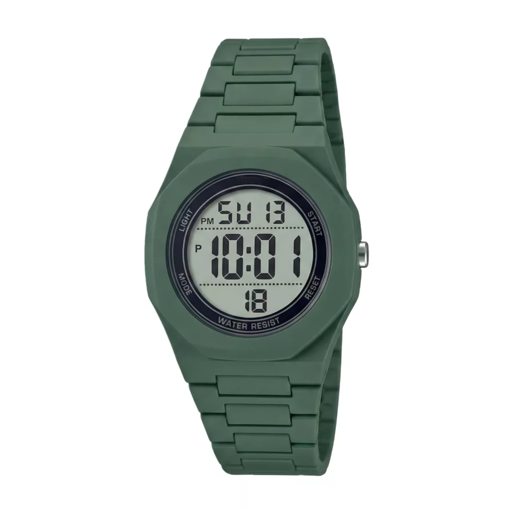 ساعت مچی دیجیتال مردانه مدل اسپرت تک زمانه بند کربنی سبک قفل مخفی کد C4