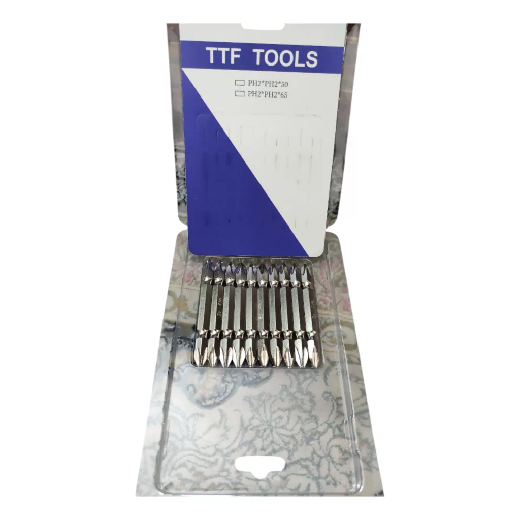 سری پیچ گوشتی دو سر چهار سو مدل سر پیچ گوشتی بسته 10 عددی