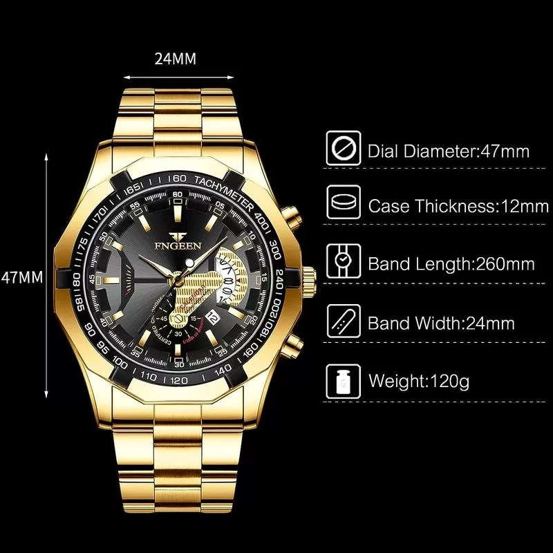 ساعت مچی عقربه‌ای مردانه مدل ضدآب FNGeen 01