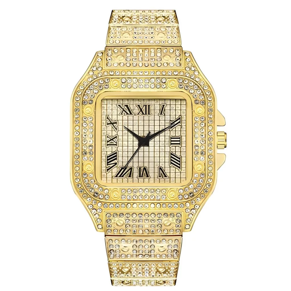 ساعت مچی عقربه‌ای مردانه مدل یونانی نگینی