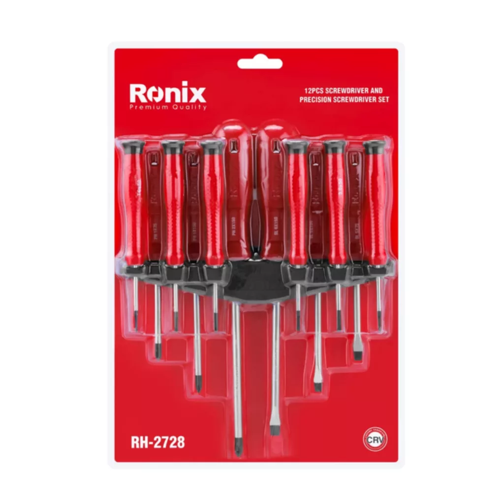 پیچ گوشتی رونیکس کد 2728 بسته 12 عددی