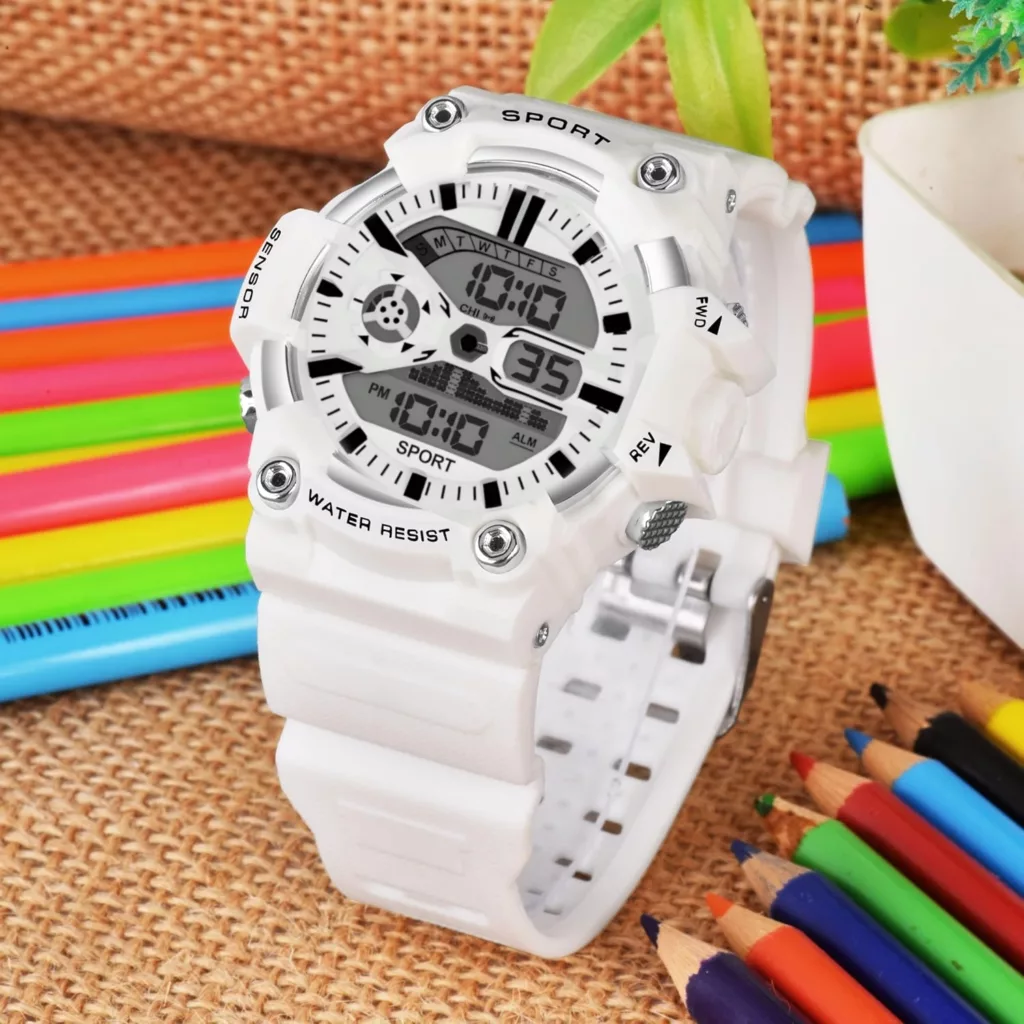 ساعت مچی دیجیتال مدل اسپرت تک زمانه کرنوگراف بند پیو کد ۲