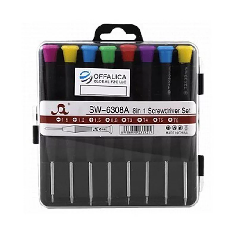 پیچ گوشتی ستاره ای مدل SW-63 بسته 8 عددی