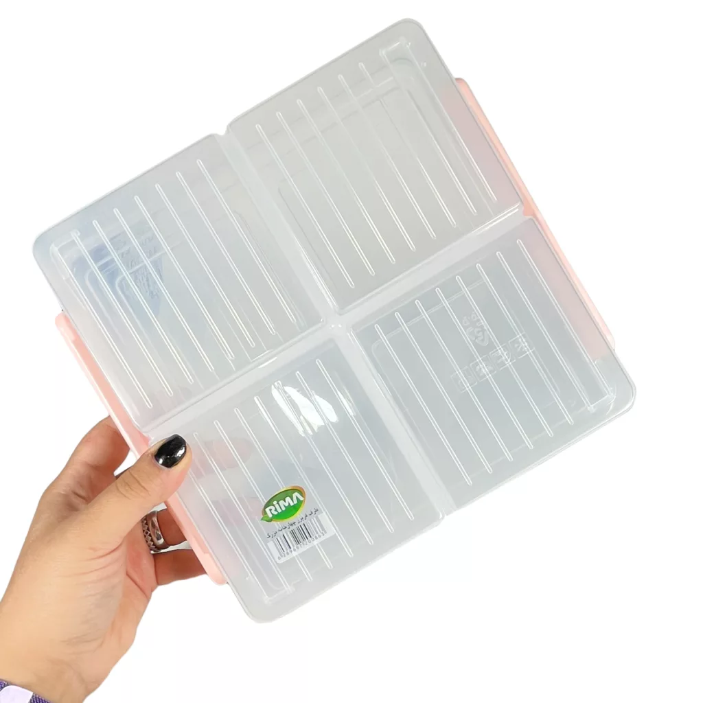 ظرف نگهدارنده ریما مدل چهارخانه 800g