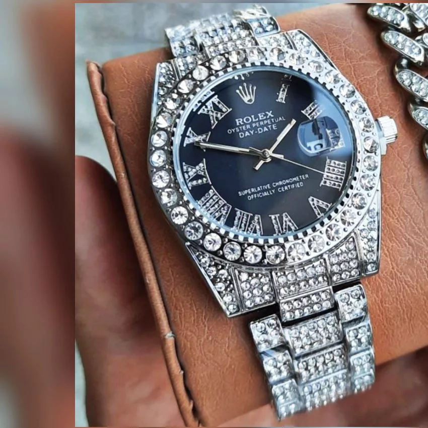 ساعت مچی عقربه‌ای مردانه  مدل دیت جاست نگینی کد 04