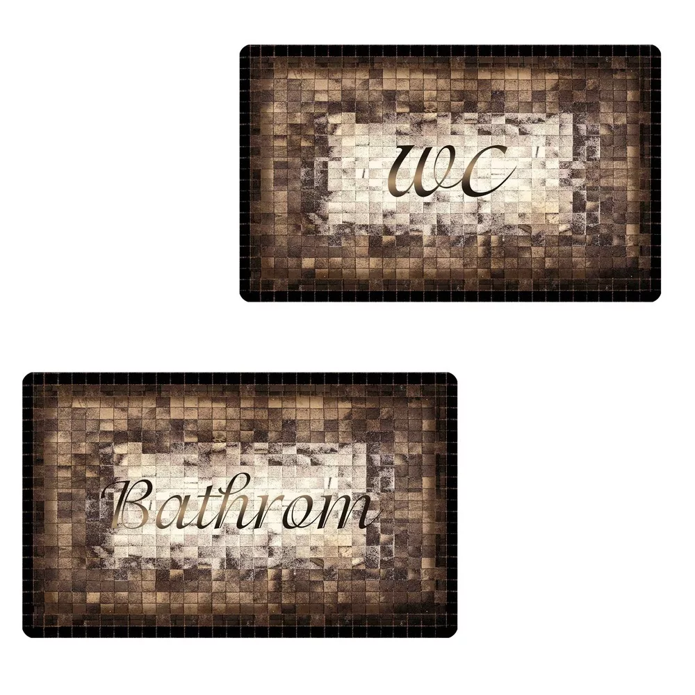 پادری مدل m415m16 مخمل حمام و دستشویی سایز 76×46 سانتی‌متر مناسب برای فضای داخلی مجموعه دو عددی