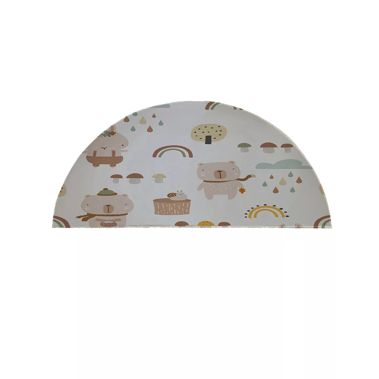 پادری  مدل نیم دایره  طرح کودکانه  کد 9398  سایز 90×45 سانتی متر