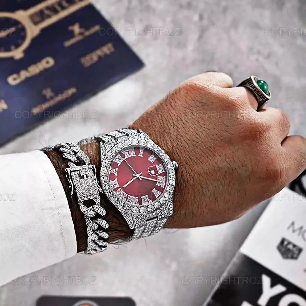 ساعت مچی عقربه‌ای مردانه مدل فول نگین دیت جاست Rd