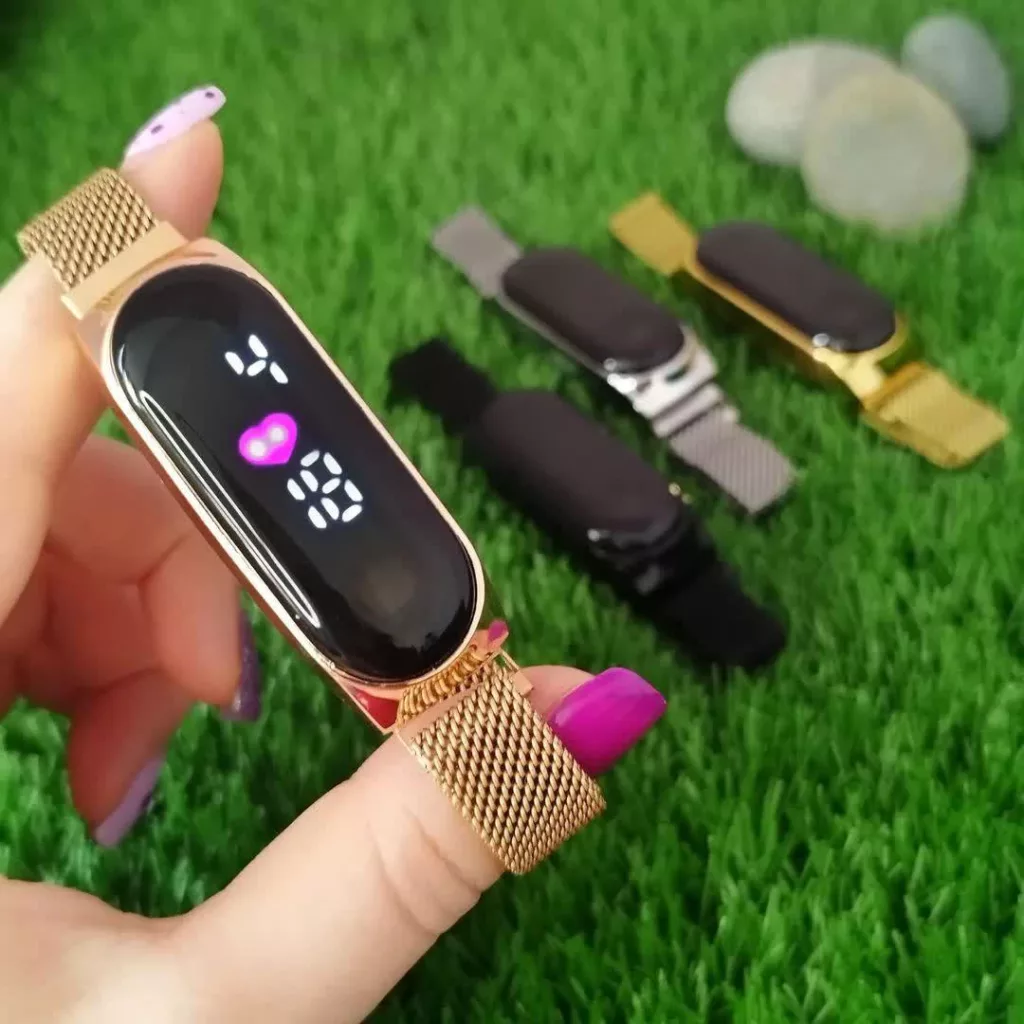 ساعت مچی دیجیتال مدل مگنتی حصیری طرح قلب ROZ