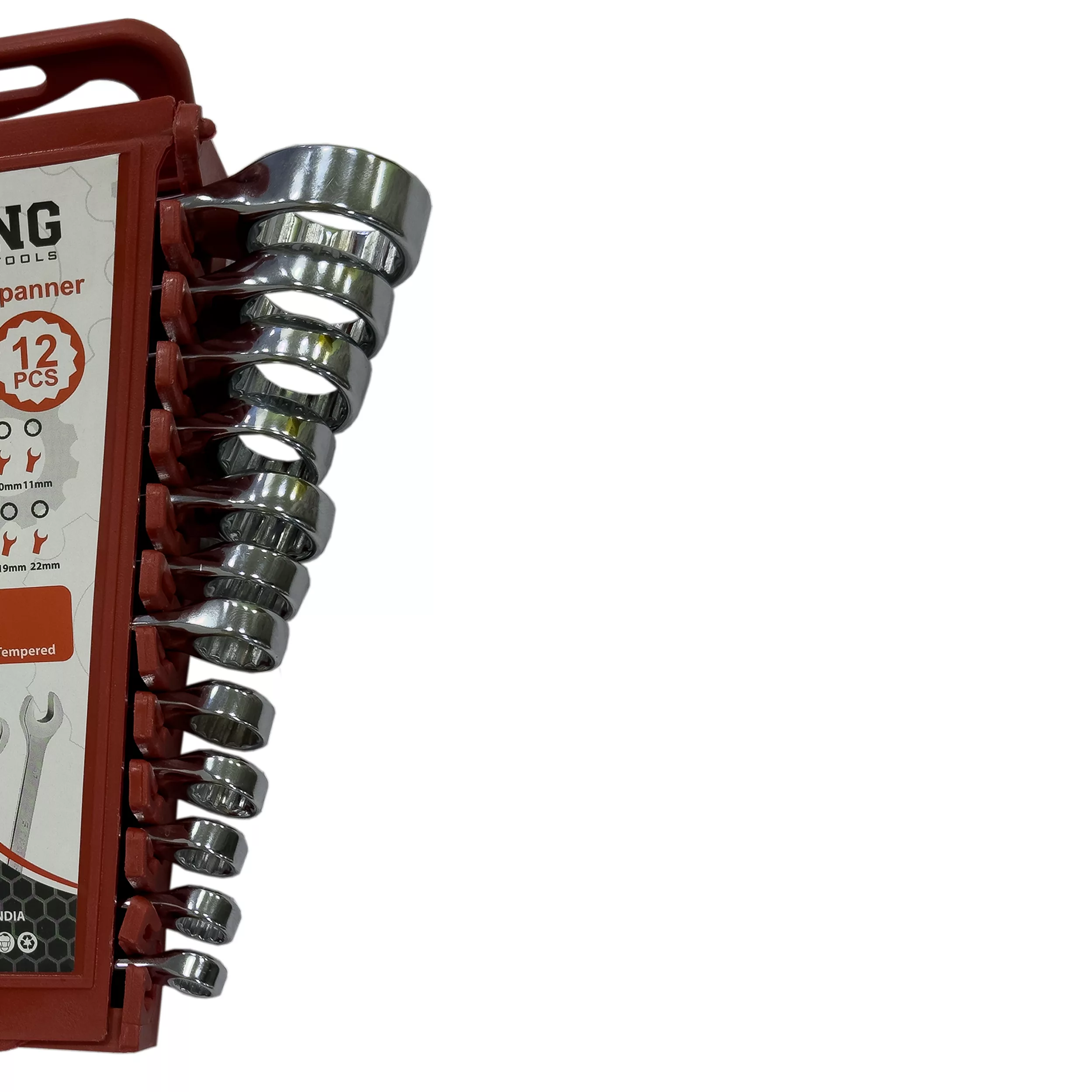 آچار یکسر تخت و یکسر رینگی استرانگ مدل SMT-STRONG-12PCS-22MM مجموعه 12عددی