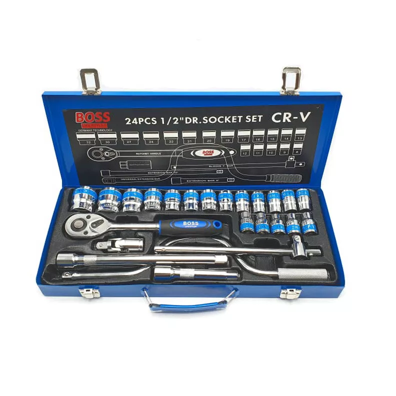 آچار بکس جغجغه ای باس مدل GERMANOLPC مجموعه 24 عددی