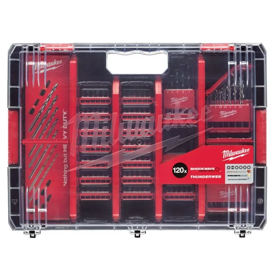 سری پیچ گوشتی میلواکی مدل SHOCKWAVE 120X بسته 120 عددی