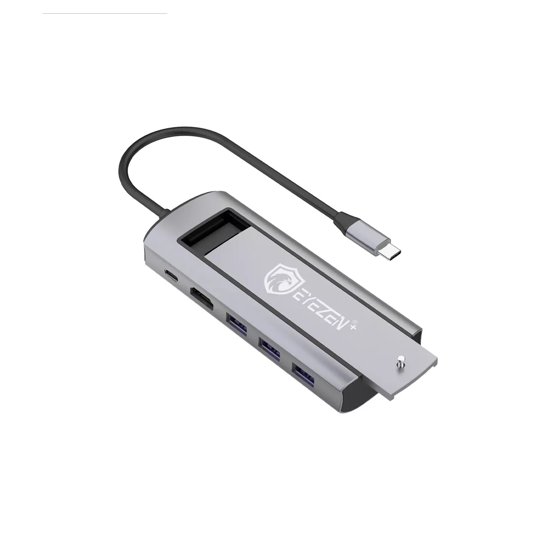 هاب 6 پورت USB-C آیزن مدل 6in1 HUB EUH-02 هاب 6 پورت USB-C آیزن مدل 6in1 HUB EUH-02