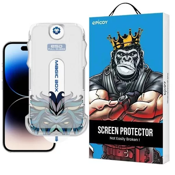 محافظ صفحه نمایش اپیکوی مدل Lion ESD Easy Install مناسب برای گوشی موبایل اپل iPhone 17 Pro / 17 / 16 Pro  به همراه کیت نصب