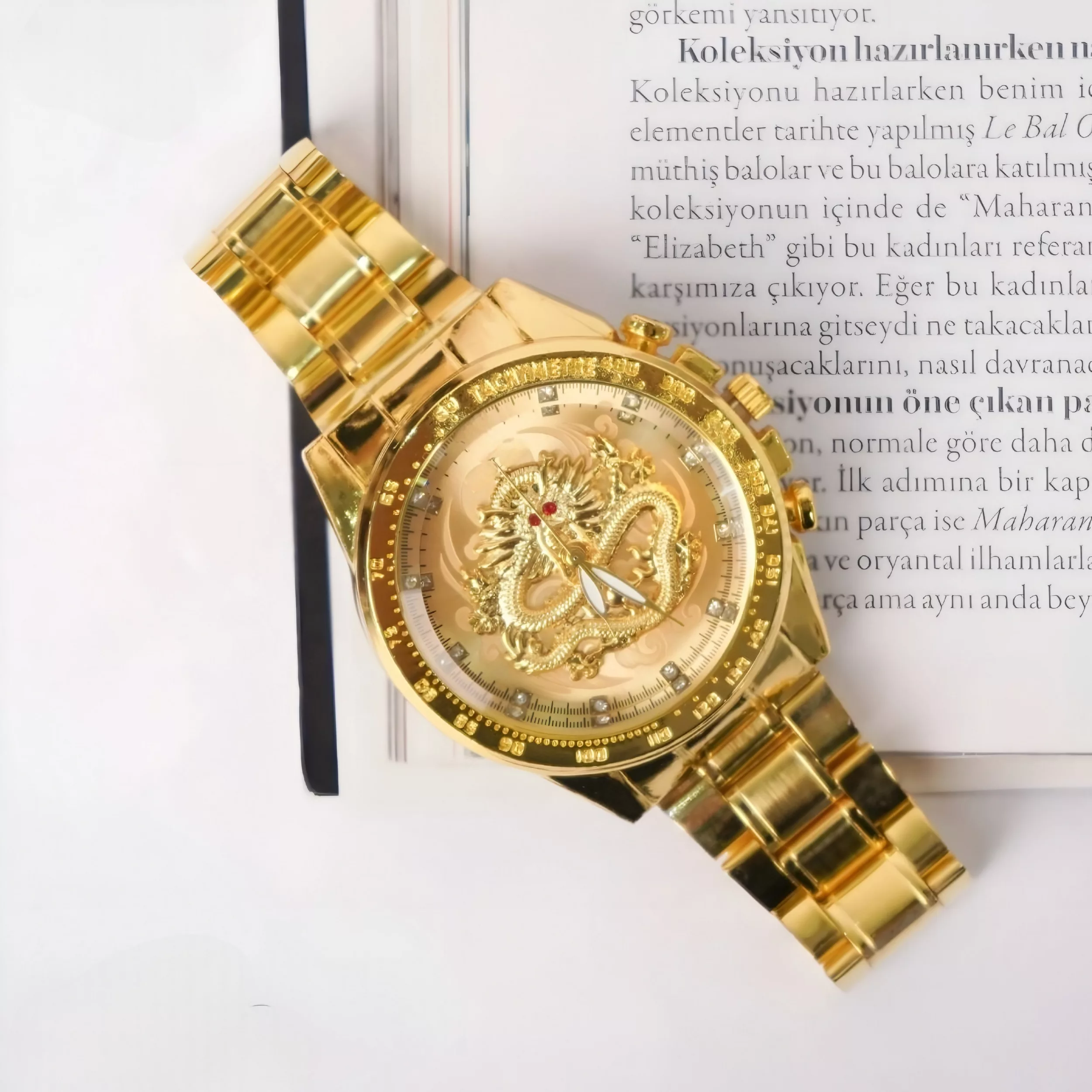 ساعت مچی عقربه‌ای کوارتز مردانه مدل دراگون تک موتوره بند فلزی کد ۱.۱