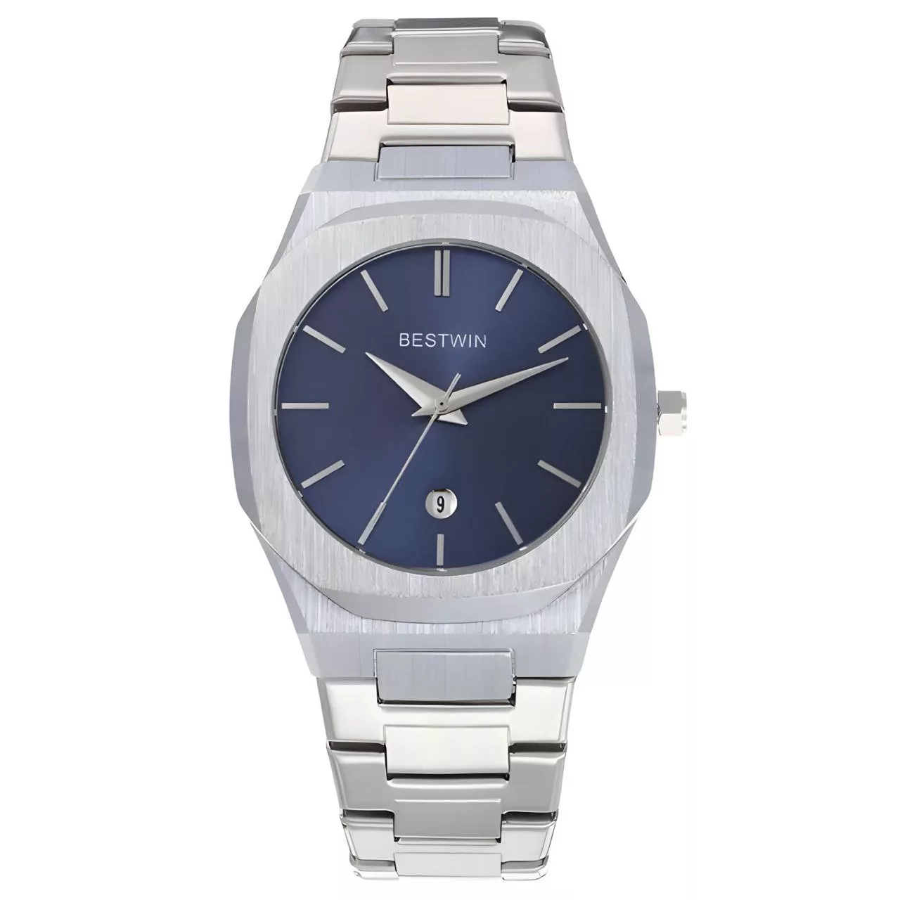 ساعت مچی عقربه‌ای کوارتز مردانه مدل کلاسیک صفحه خطی کد 010