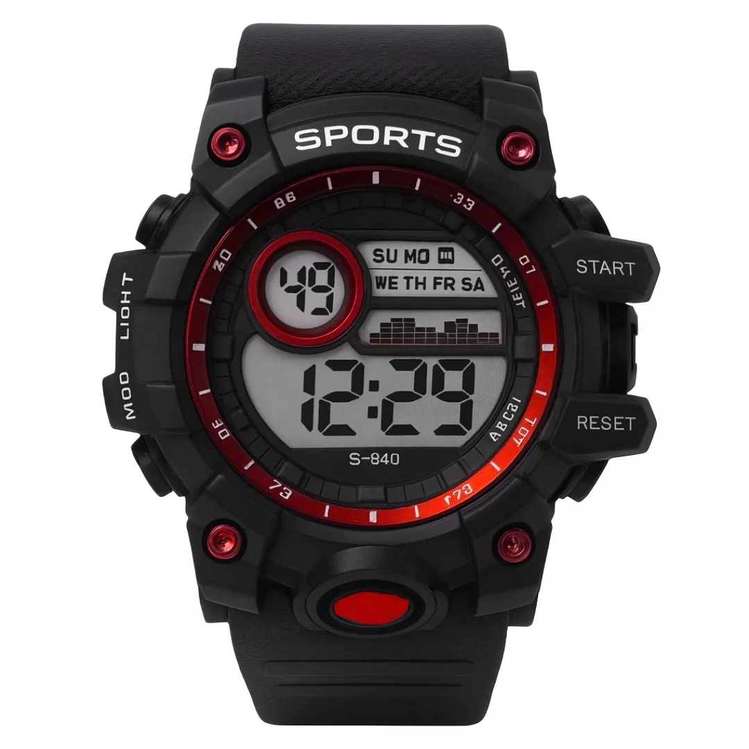ساعت مچی دیجیتال مردانه مدل  اسپرت تک زمانه کرنوگراف بند پیو کد S2